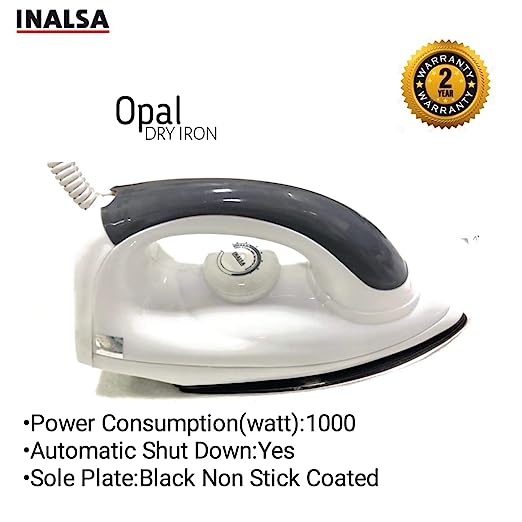 Inalsa Opal 1000 W Dry Iron White/Grey Inalsa Opal 1000 W Dry Iron White/Grey